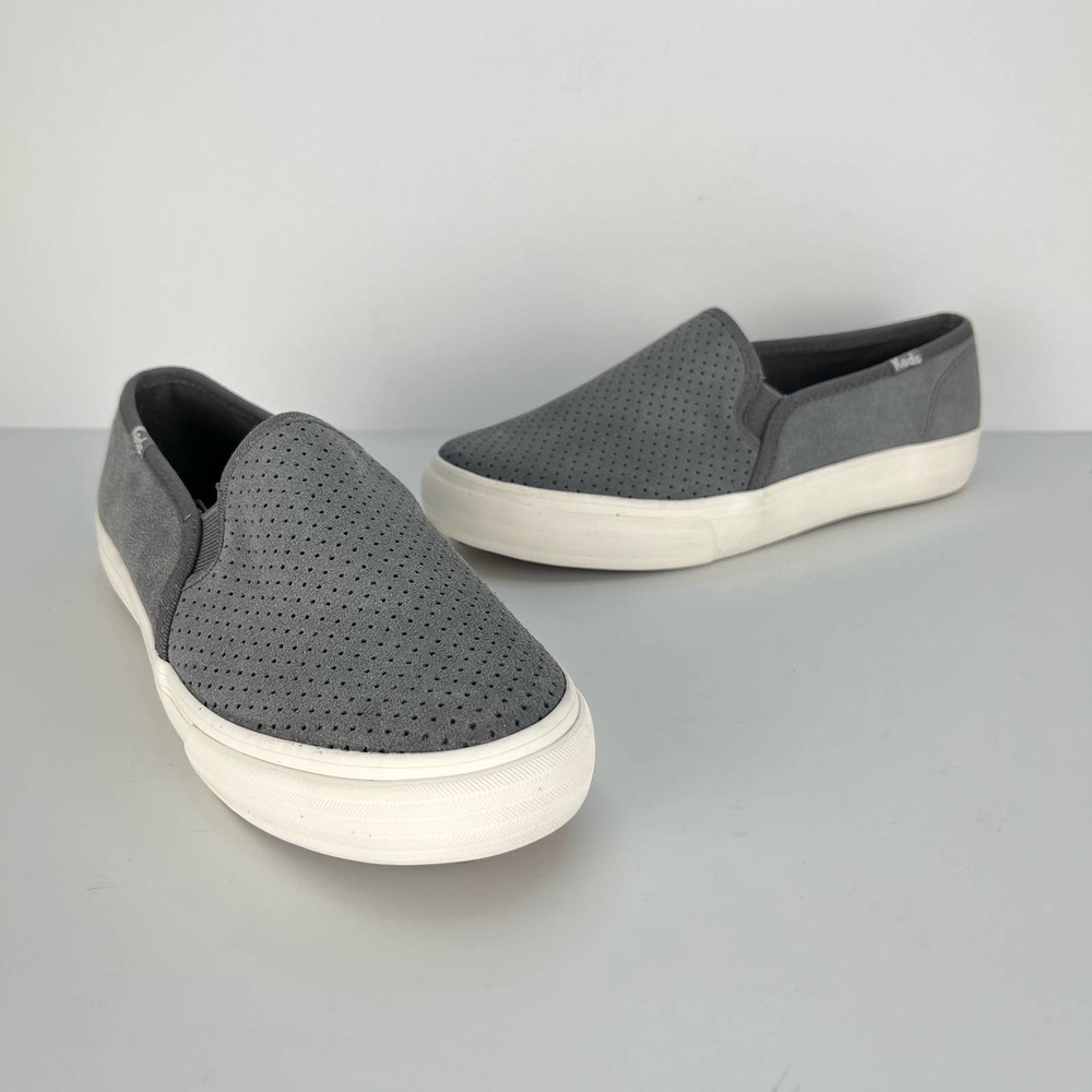 Keds Double Decker Perforated Shoes Slip On Suede Leather Loafers Sz 6.5 NEW